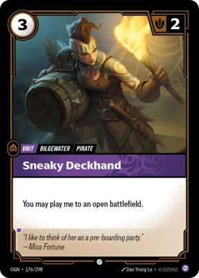 Sneaky Deckhand, Riftbound card OGN-176/298 from Origins