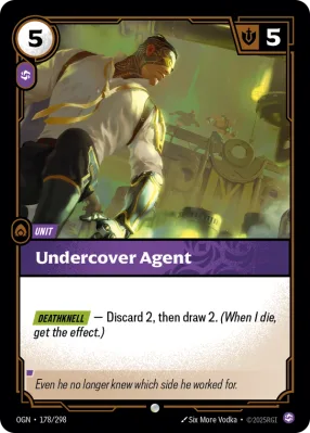 Undercover Agent, Riftbound card OGN-178/298 from Origins