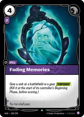 Fading Memories, Riftbound card OGN-180/298 from Origins