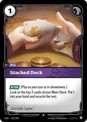 Stacked Deck, Riftbound card OGN-183/298 from Origins