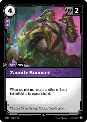 Zaunite Bouncer, Riftbound card OGN-188/298 from Origins