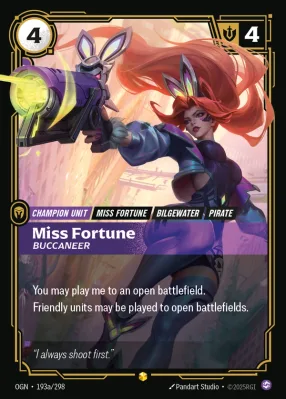 Miss Fortune, Riftbound card OGN-193a/298 from Origins