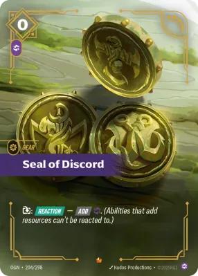 Seal of Discord, Riftbound card OGN-204/298 from Origins