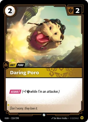Daring Poro, Riftbound card OGN-210/298 from Origins