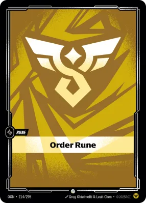 Order Rune, Riftbound card OGN-214/298 from Origins