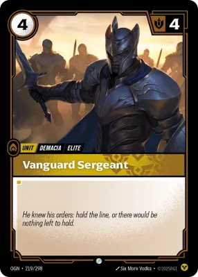 Vanguard Sergeant, Riftbound card OGN-219/298 from Origins