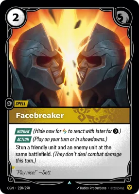 Facebreaker, Riftbound card OGN-220/298 from Origins
