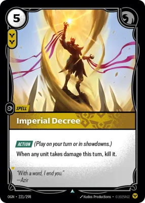 Imperial Decree, Riftbound card OGN-221/298 from Origins