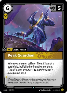 Peak Guardian, Riftbound card OGN-223/298 from Origins