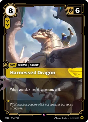 Harnessed Dragon, Riftbound card OGN-234/298 from Origins