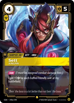 Sett, Riftbound card OGN-240a/298 from Origins