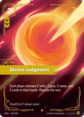 Divine Judgment, Riftbound card OGN-244/298 from Origins