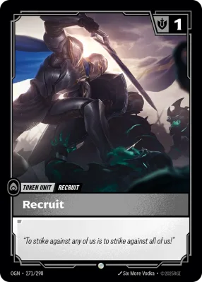 Recruit (DE), Riftbound card OGN-271/298 from Origins
