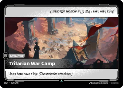 Trifarian War Camp, Riftbound card OGN-294/298 from Origins