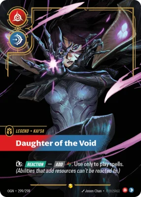 Daughter of the Void, Riftbound card OGN-299/298 from Origins