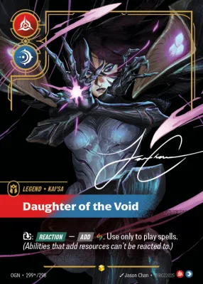 Daughter of the Void, Riftbound card OGN-299*/298 from Origins