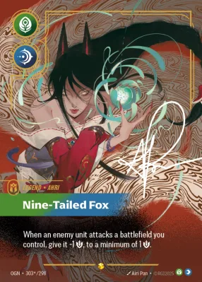 Nine-Tailed Fox, Riftbound card OGN-303*/298 from Origins