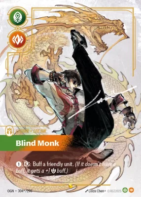Blind Monk, Riftbound card OGN-304*/298 from Origins
