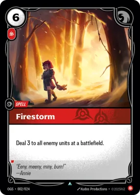 Firestorm, Riftbound card OGS-002/024 from Proving Grounds