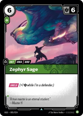 Zephyr Sage, Riftbound card OGS-005/024 from Proving Grounds