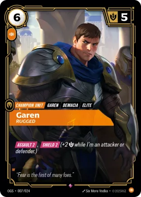 Garen, Riftbound card OGS-007/024 from Proving Grounds