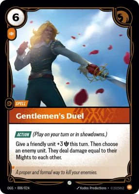 Gentlemen's Duel, Riftbound card OGS-008/024 from Proving Grounds