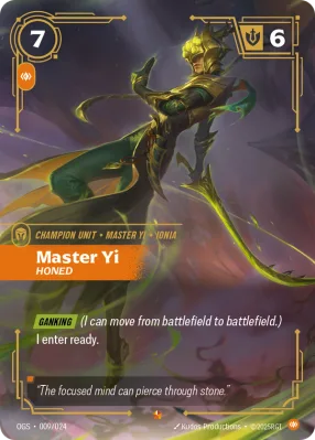 Master Yi Riftbound card front (OGS-009/024)