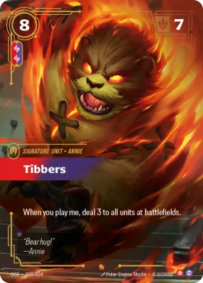 Tibbers, Riftbound card OGS-018/024 from Proving Grounds