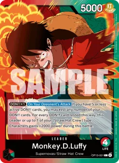 One Piece card OP13-001 artwork