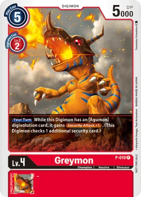 Greymon, Digimon card P-010