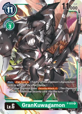 GranKuwagamon, Digimon card P-025