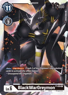 BlackWarGreymon, Digimon card P-026