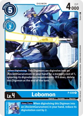 Lobomon, Digimon card P-030