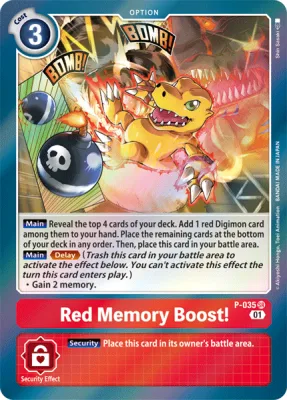 Red Memory Boost!, Digimon card P-035