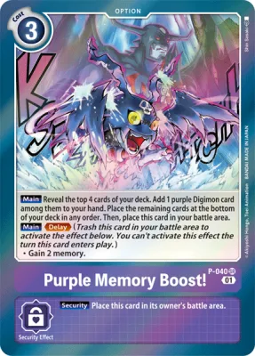 Purple Memory Boost!, Digimon card P-040
