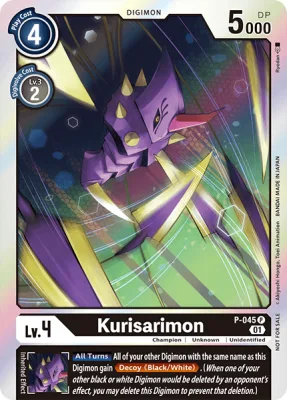 Kurisarimon, Digimon card P-045