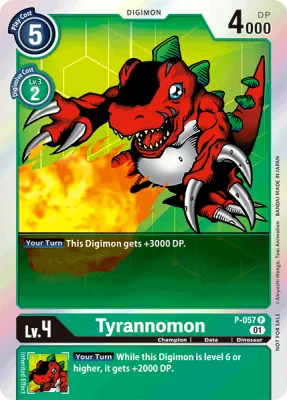 Tyrannomon, Digimon card P-057