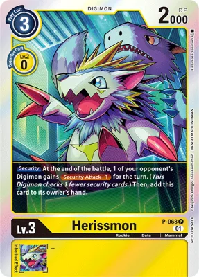 Herissmon, Digimon card P-068