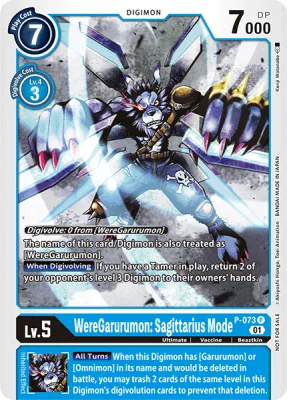 WereGarurumon: Sagittarius Mode, Digimon card P-073