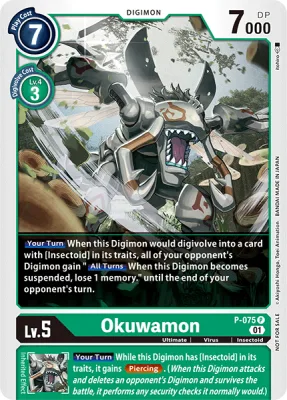 Okuwamon, Digimon card P-075