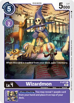 Wizardmon, Digimon card P-077
