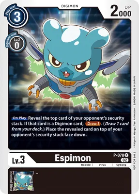 Espimon, Digimon card P-078