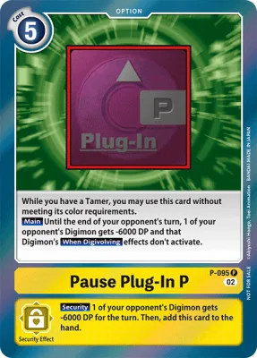 Pause Plug-In P, Digimon card P-095