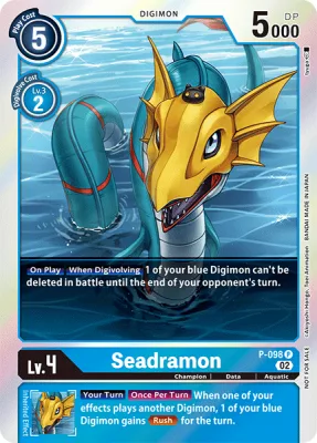 Seadramon, Digimon card P-098