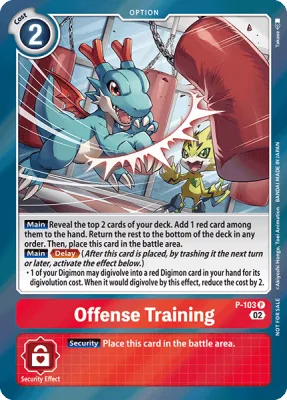 Offense Training, Digimon card P-103