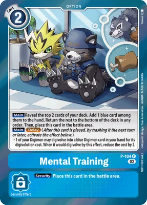 Mental Training, Digimon card P-104