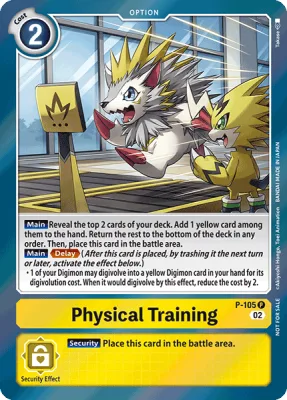 Physical Training, Digimon card P-105