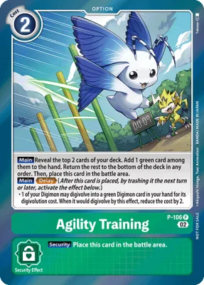 Agility Training, Digimon card P-106