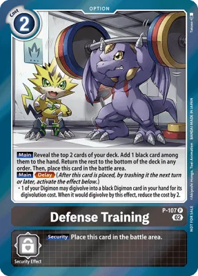 Defense Training, Digimon card P-107