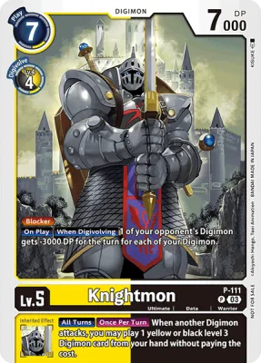 Knightmon, Digimon card P-111